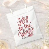 Rode 'Joy to the World' kerstlettertype Bedankzakje (Geknipt)