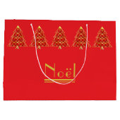 Rode Joyoux Noel Gift Bag Groot Cadeauzakje (Achterkant)