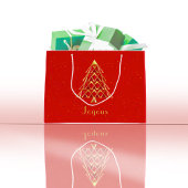 Rode Joyoux Noel Gift Bag Groot Cadeauzakje
