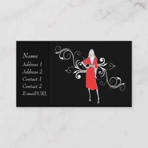  rode jurk - Aanpassen Visitekaartje