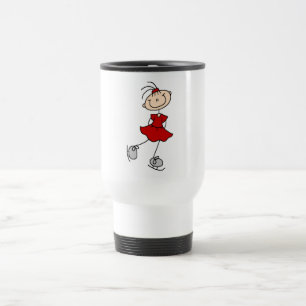 Rode jurk figuurschaatser T-shirts en cadeaus Reisbeker