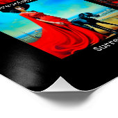 Rode Jurk Zwart Hond Art Bewegingen Perfect Poster (Hoek)