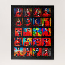 Rode Jurk Zwart Kat Kunst Bewegingen