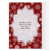 Rode jute, sneeuwvlokken, herten tafelnummer Kaart (Binnen (Links))