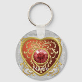 Rode Juwelen Fee Hart sleutelhanger  (Voorkant)