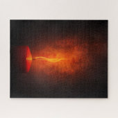Rode kaars met wapenlicht legpuzzel (Horizontaal)