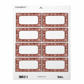  rode kaars of blikpot blanco label (Full Sheet)