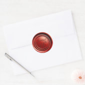Rode Kaars Wax Seal Drip Sweet 16 Bruiloft Ronde Sticker (Envelop)