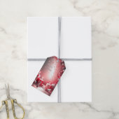 Rode Kaarsen Decoratie Kerst Cadeau Label Cadeaulabel (Met Touw)
