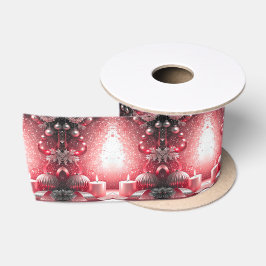 Rode Kaarsen Decoratief Kerst Satijnen Lint