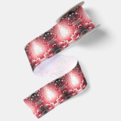 Rode Kaarsen Decoratief Kerst Satijnen Lint (Achterkant)