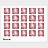 Rode kaarsen decoratieve kerst sticker (Vel)