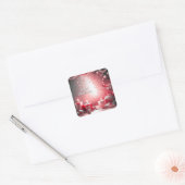 Rode kaarsen decoratieve kerst sticker (Envelop)