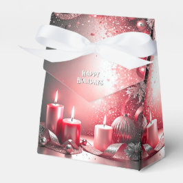 Rode kaarsen decoratieve kerstcadeau doos bedankdoosjes