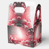 Rode kaarsen decoratieve kerstcadeau doos bedankdoosjes (Geopend)
