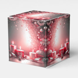 Rode kaarsen decoratieve kerstcadeau verpakkingsdo bedankdoosjes
