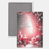 Rode Kaarsen Decorative Kerst Vakantie Magneet (Voorkant / Achterkant)