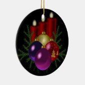 Rode kaarsen keramisch ornament (Rechts)