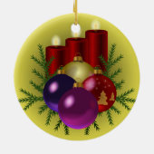 Rode kaarsen keramisch ornament (Achterkant)