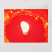 Rode kaarslicht, vlam, kaars, kerstliefde feestdagenkaart (Voorkant)