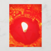 Rode kaarslicht, vlam, kaars, kerstliefde feestdagenkaart (Voorkant)