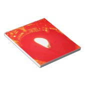 Rode kaarslicht, vlam, kaars, kerstliefde notitieblok (Schuin)