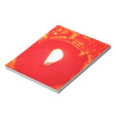 Rode kaarslicht, vlam, kaars, kerstliefde notitieblok (Linkerzijde)