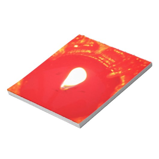 Rode kaarslicht, vlam, kaars, kerstliefde notitieblok (Linkerzijde)