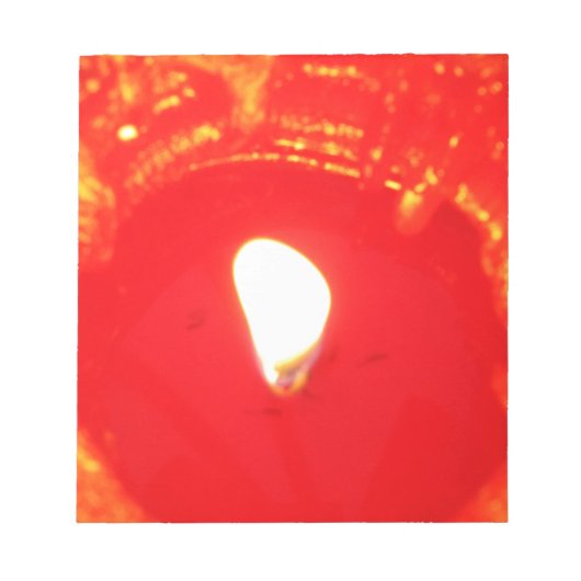 Rode kaarslicht, vlam, kaars, kerstliefde notitieblok (Voorkant)