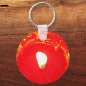 Rode kaarslicht, vlam, kaars, kerstliefde sleutelhanger (Voorkant)