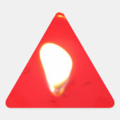 Rode kaarslicht, vlam, kaars, kerstliefde sticker (Voorkant)