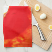 Rode kaarslicht, vlam, kaars, kerstliefde theedoek (Quarter Fold)