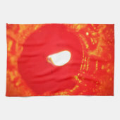 Rode kaarslicht, vlam, kaars, kerstliefde theedoek (Horizontaal)