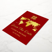 Rode kaart bestemmings Chinese bruiloft save the d (Gedraaid)