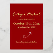 Rode kaart bestemmings Chinese bruiloft save the d (Achterkant)