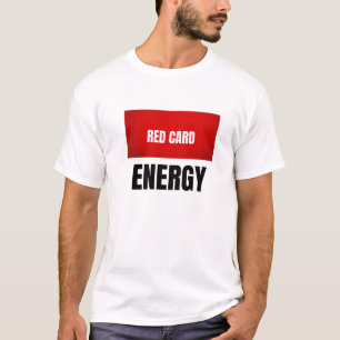 Rode Kaart Energie Voetbal T-Shirt