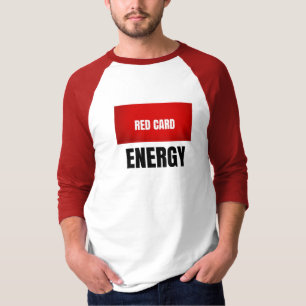 Rode Kaart Energie Voetbal T-Shirt