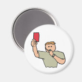 Rode kaart Football referentie Magneet (Voorkant / Achterkant)
