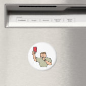 Rode kaart Football referentie Magneet (Insitu (Vaatwasser))