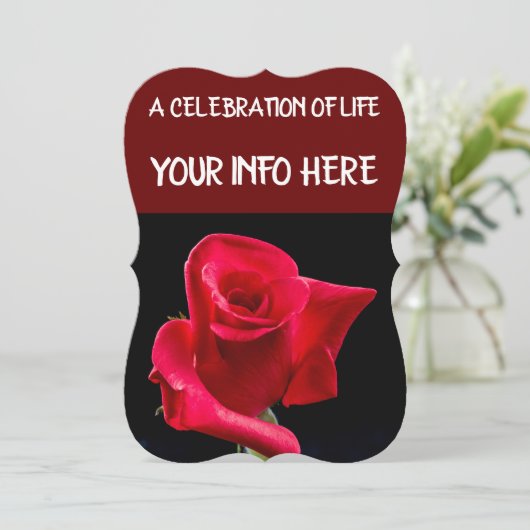 RODE KAART IN DE VIERING VAN HET LEVEN (Staand voorkant)