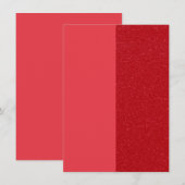 Rode kaart met glitters en gespleten paneel om te  (Voorkant / Achterkant)