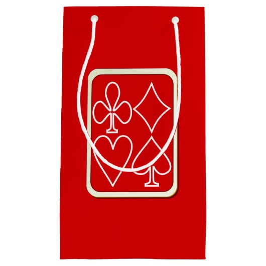Rode Kaart Pakken Medium Gift Bag Klein Cadeauzakje (Voorkant)