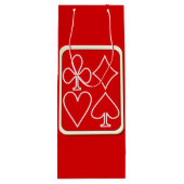 Rode Kaart pakken Wine Gift Bag Wijn Cadeautas (Achterkant)