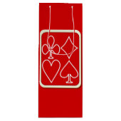 Rode Kaart pakken Wine Gift Bag Wijn Cadeautas (Voorkant)