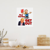 Rode Kaart Poster (Keuken)