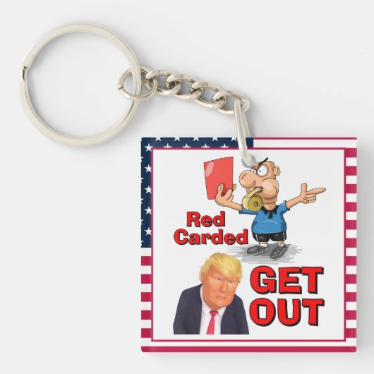 Rode kaart sleutelhanger (voorkant)