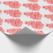 Rode kaart van Greater Manchester Cadeaupapier (Hoek)