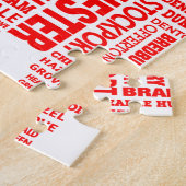 Rode kaart van Greater Manchester Legpuzzel (Zijkant)