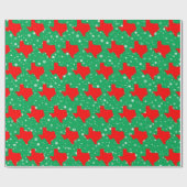 Rode kaart van Texas Pattern Kerstmis Cadeaupapier (Vlak)