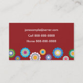 Rode kaart voor mammie contactkaartje (Achterkant)